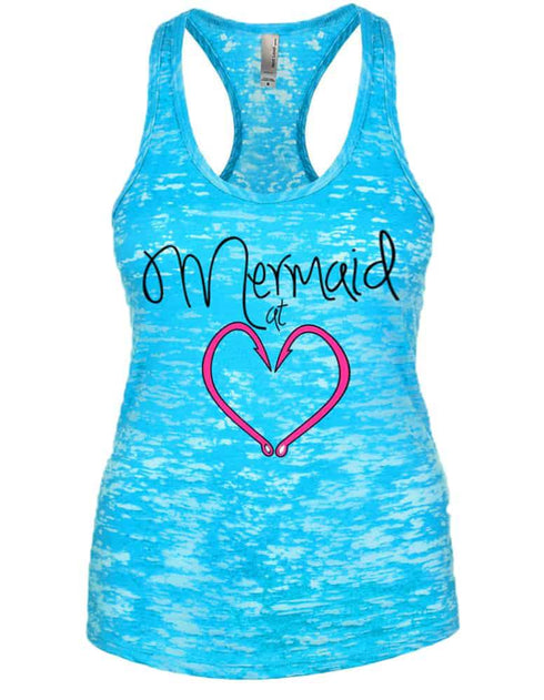 Women's Mermaid at Heart Burnout Racerback Tank - KnottyTails